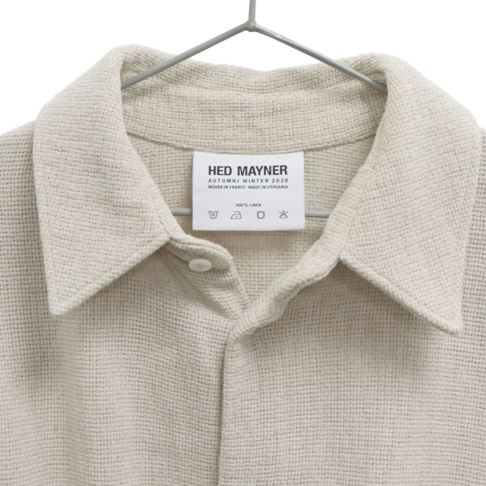 HED MAYNER (ヘドメイナー) 20AW バックスリット リネン ロング長袖