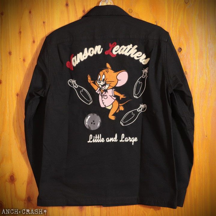 VANSON トムとジェリー コラボ ツイル 長袖シャツ TJV-2527 バンソン TOM AND JERRY 刺繍 - メルカリ
