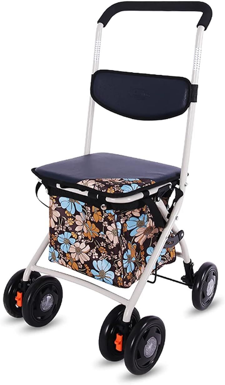 UGT 高齢者向けショッピングカート 高齢者用カー シルバーカー 折りたたみ 002Bブレーキ制動