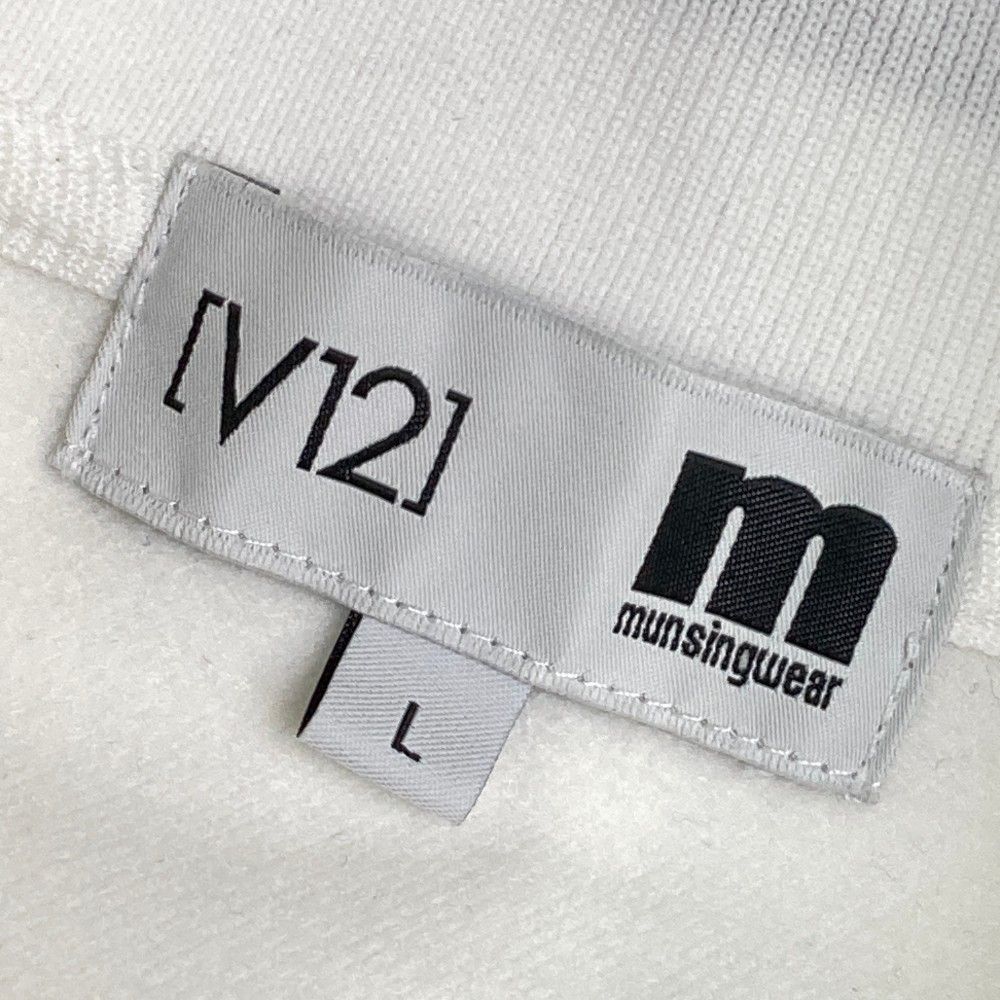 サイズ：L V12 ヴィトゥエルヴ MUNSING WEAR トラックジャケット  ホワイト系 [240101452481] ゴルフウェア メンズ ストスト V12 ヴィトゥエルヴ MUNSING WEAR トラックジャケット ホワイト
