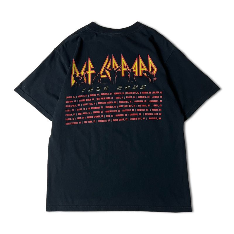 00s DEF LEPPARD 2006 ツアー プリント 半袖 Tシャツ M 黒 / 00年代