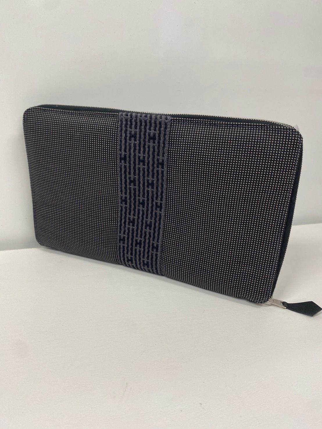 HERMES エルメス エールライン パースGM ポリエステルポリアミド グレー