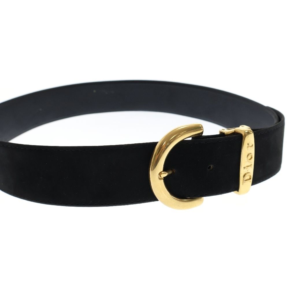 Christian Dior (クリスチャンディオール) ロゴ レザーベルト ブラック