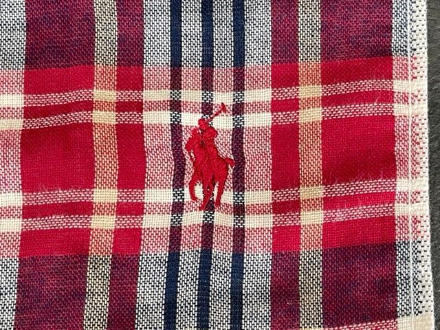 未使用品 RALPH LAUREN ラルフローレン ハンドタオル 4枚組 綿100％ 赤