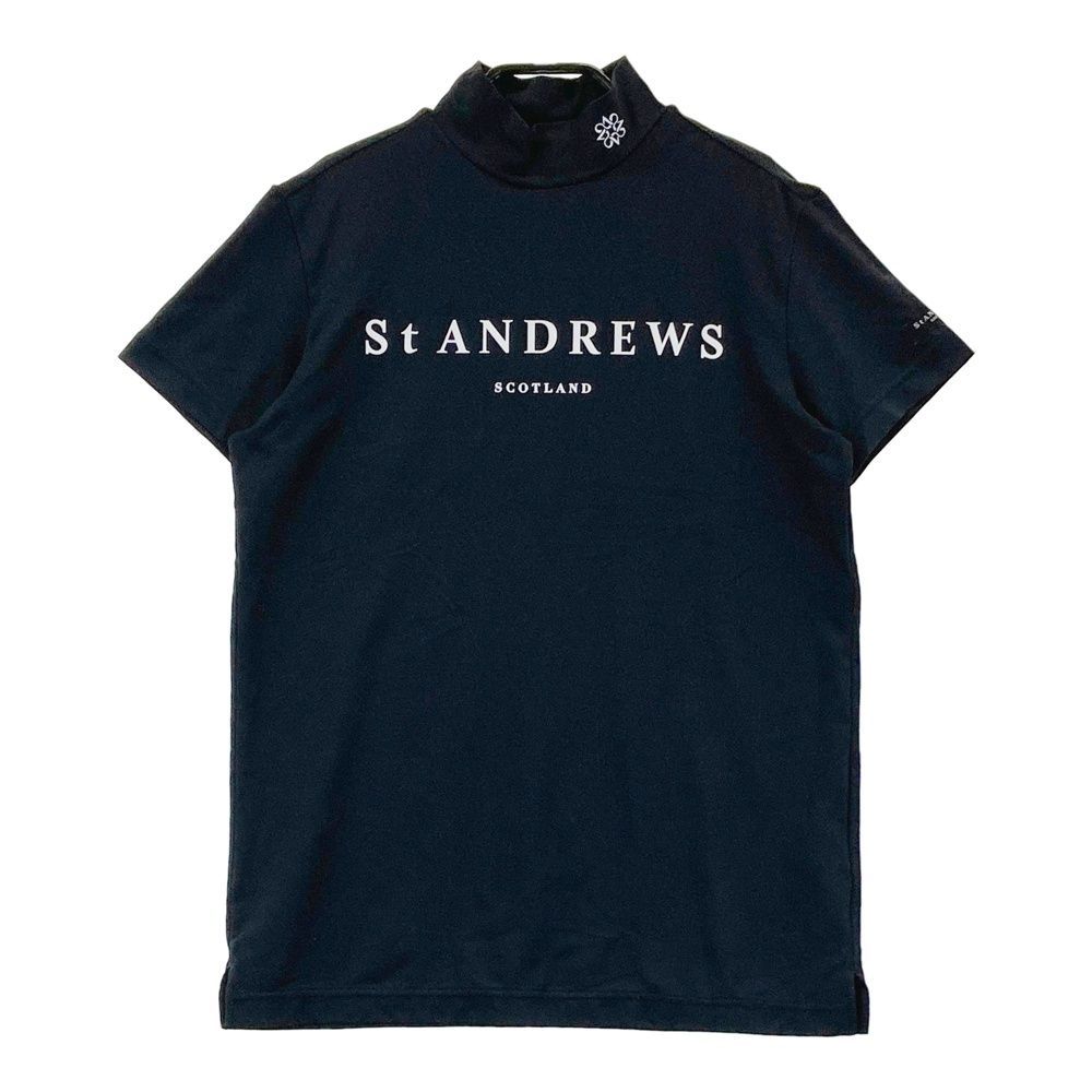 未使用　セントアンドリュース　ゴルフ クロッシングロゴプリント 半袖ハイネック St ANDREWS 在庫処分 セントアンドリュース ゴルフ クロッシング