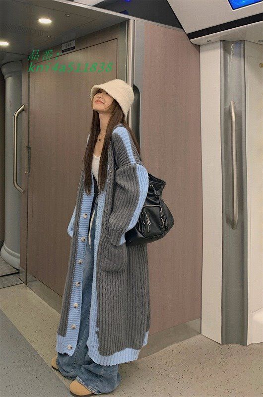ニットカーディガン韓国ファッ kni4a511838
