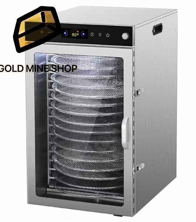 回転式フードドライヤー 16層 ステンレス鋼 過熱防止機能付き 1600W 二重扇風機 乾燥速度が速い 30-90℃ 0-12時間調節 食品乾燥機 大容