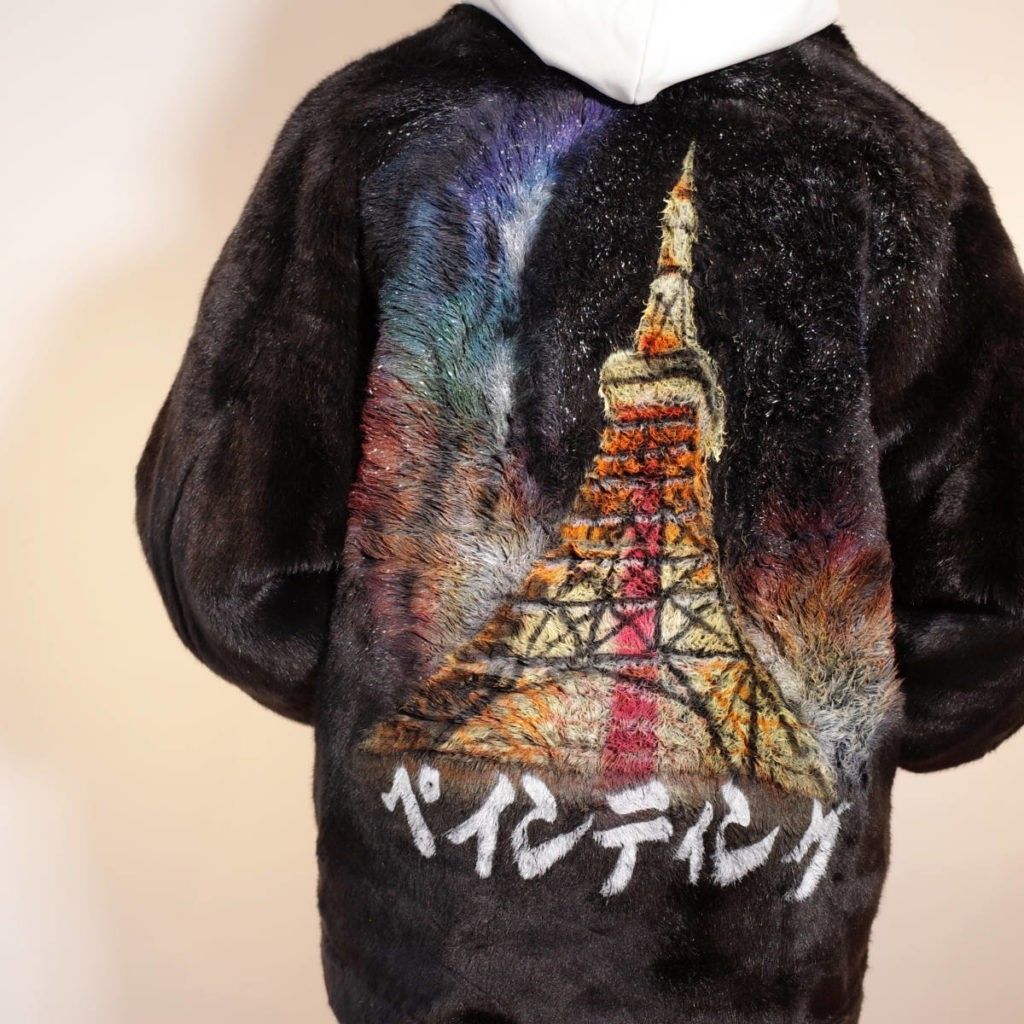 新品 doublet ダブレット HAND-PAINTED FUR JACKET 東京タワー ハンド ...