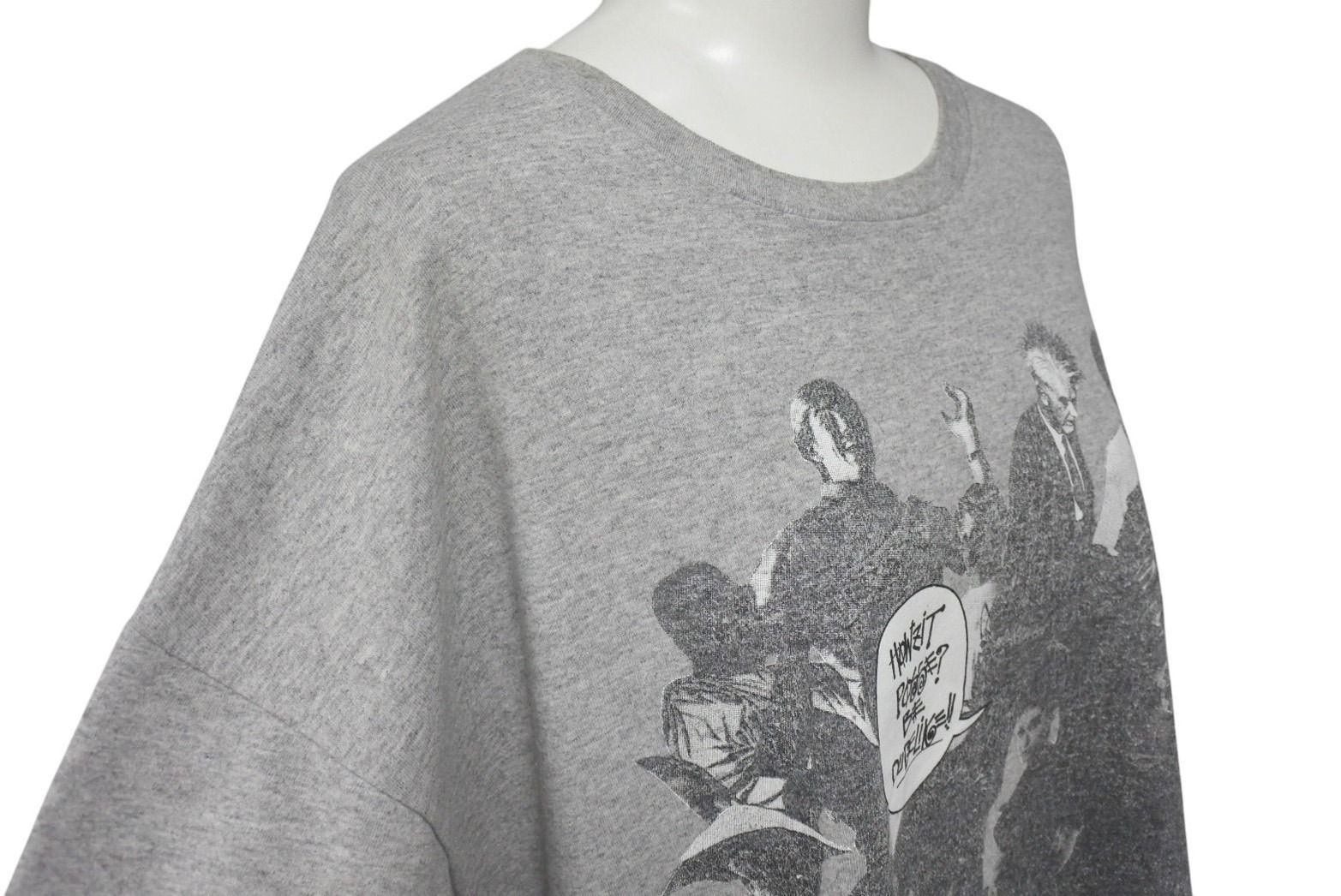 90s USA製 STUSSYステューシー 白タグ フォトプリント コットンTシャツ OLD STUSSY オールドステューシー フォト 半袖Tシャツ 古着 ヴィンテージ コットン グレー ブラック サイズXL 美品 中古 4c075818