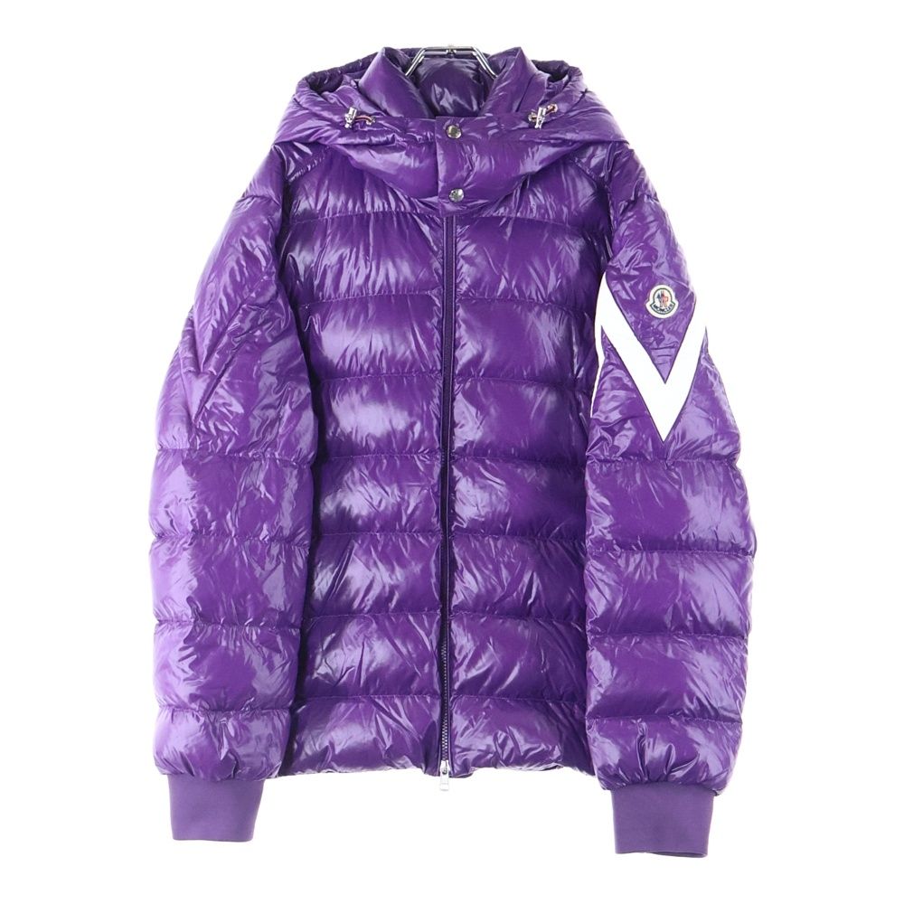 MONCLER モンクレール 22AW CORYDALE コーリーデール Mロゴ フーデッド ジップアップ ダウンジャケット パープル H20911A00101 68950