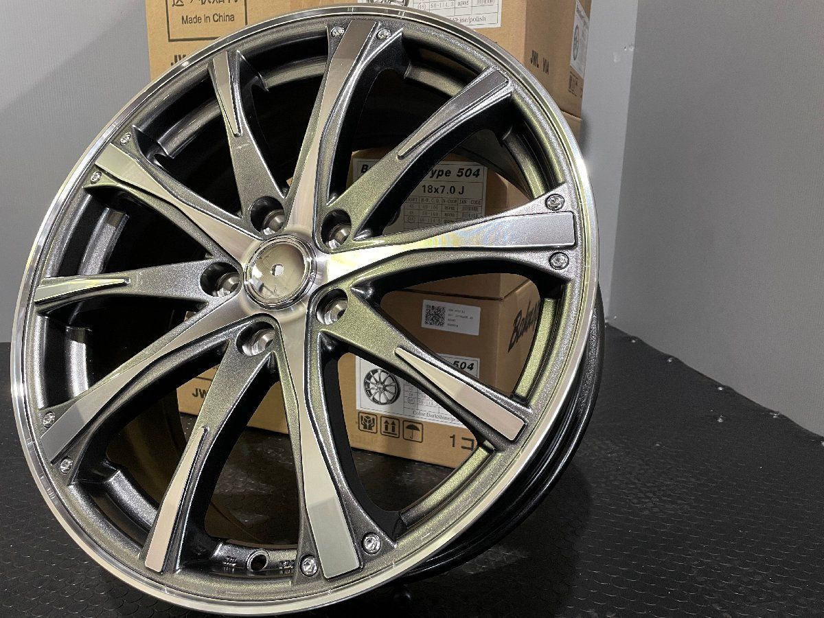 新品 BLEST BahnSport TYPE504 ブレスト バーンシュポルト 17インチ 4本 7J5HPCD100+45 プリウス レクサスCT等　(VHZ076) 新品 BLEST BahnSport TYPE504 ブレスト バーンシュポルト 17インチ 4