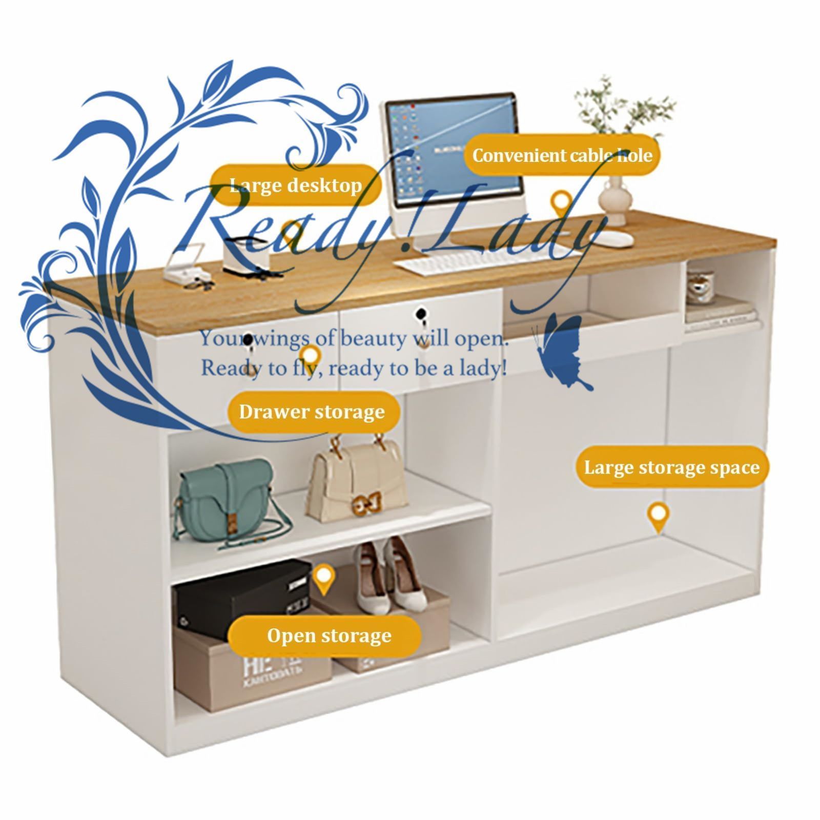 カウンター付き受付デスク