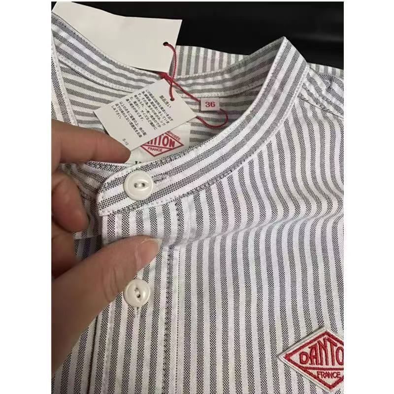 【新品未使用】DANTON ダントン 長袖シャツ 36 ホワイト ブラウス 長袖 DANTON | タイプライター レギュラーカラー長袖シャツ WOMEN
