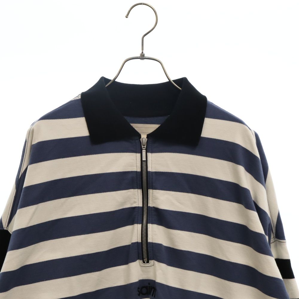 【SAINT MICHAEL】SA_RUGGER SH/ BORDER BLU ボーダートップス SAINT MICHAEL】SA_RUGGER SH/ BORDER BLU ボーダートップス