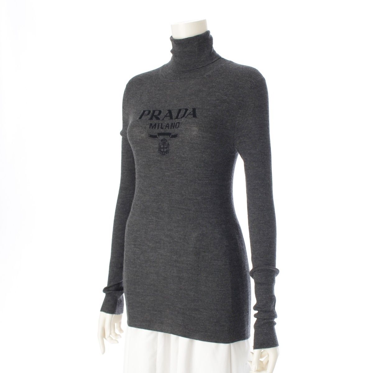 プラダ 23AW スーパーファインウール ロゴ タートルネック