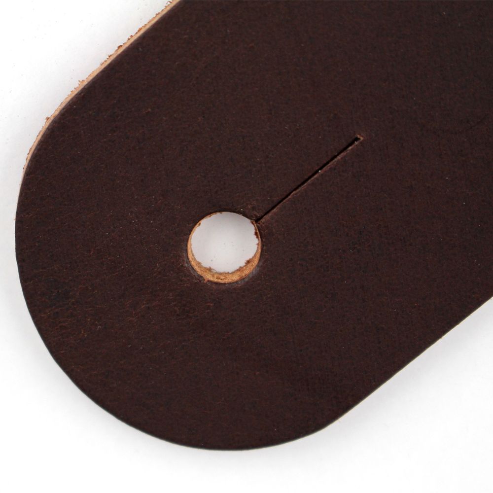 Richter リヒター 皮革ハンドメイドギターストラップ 1521 茶色 リングクリンチ付き 油鞣工芸 ドイツ製