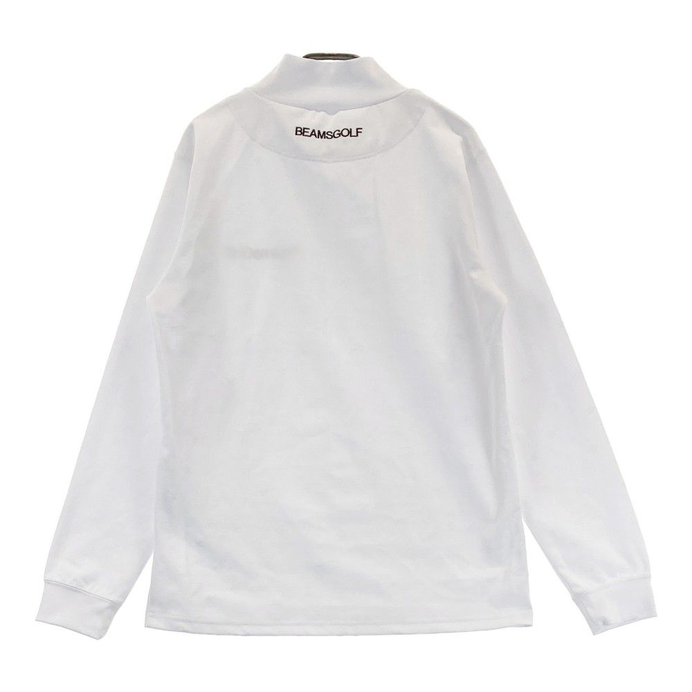 サイズ：M BEAMS GOLF ビームスゴルフ  ハイネック 長袖Tシャツ 星柄 ホワイト系 [240101424019] ゴルフウェア メンズ ストスト BEAMS GOLF ビームスゴルフ ハイネック 長袖Tシャツ 星柄