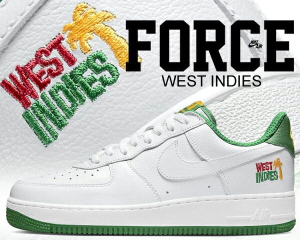 ナイキ エアフォース 1 ロー レトロ クイックストライク NIKE AIR FORCE 1 LOW RETRO QS WEST INDIES white|wht-classic green dx1156-100 ウエストインディーズ