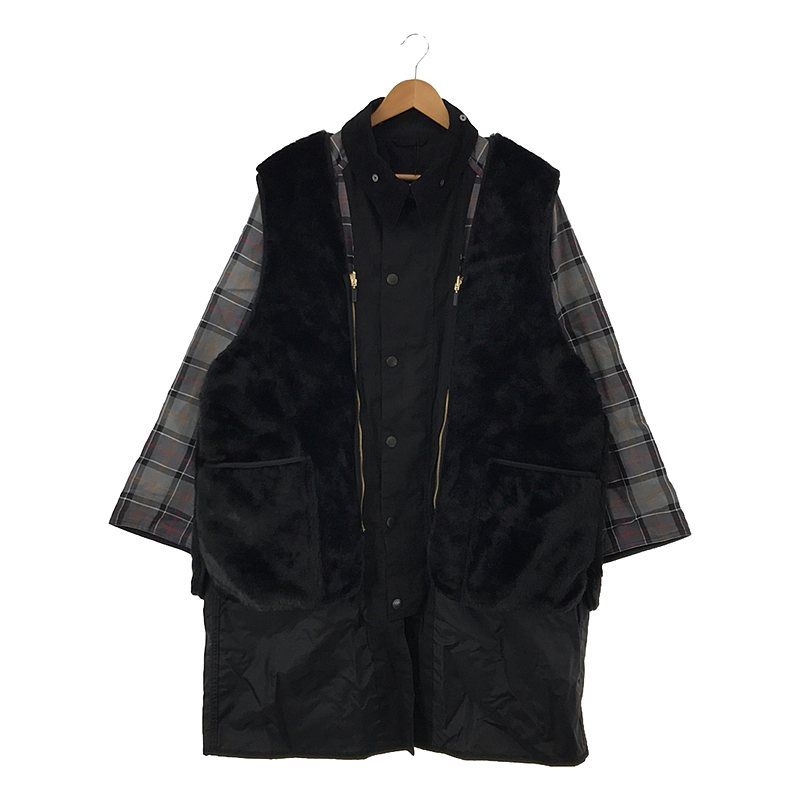 Barbour / バブアー | 2023AW | × YOKE × JOURNAL STANDARD 6WAY INSIDEOUT BURGLEY ボアライナー付きリバーシブル インサイドアウト バーレー コート | 3 | ブラック | メンズ Barbour / バブアー | 2023AW | × YOKE × JOURNAL STANDARD 6WAY