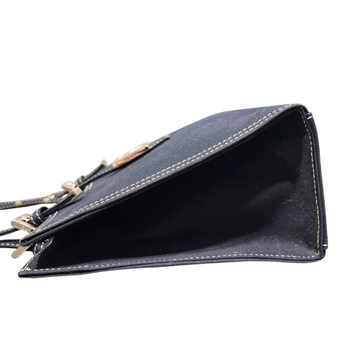 Fendi FFロゴハンドバッグ ネイビーマンマバゲット