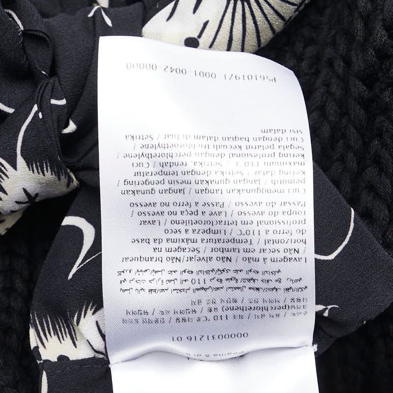 ヴァレンティノ フラワー 花柄 ニット サイズ：XS ブラック ホワイト  