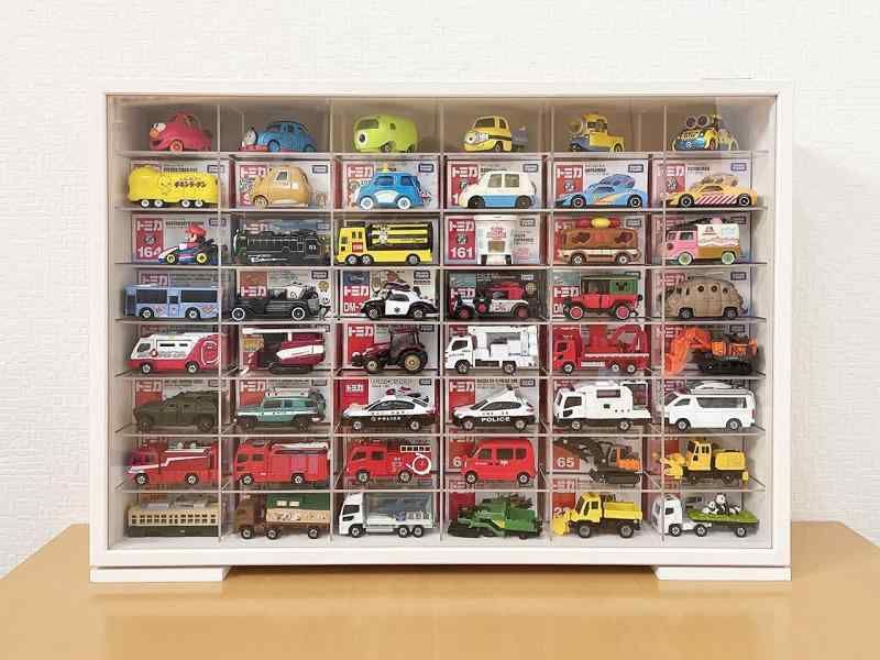 トミカ４８Ｗアクリル棚ホワイト コレクションケース