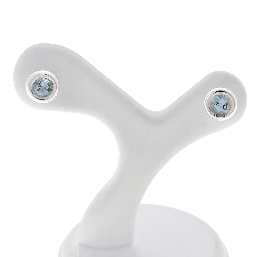 ティファニー / TIFFANY カラーバイザヤード ピアス Sv.925 アクア