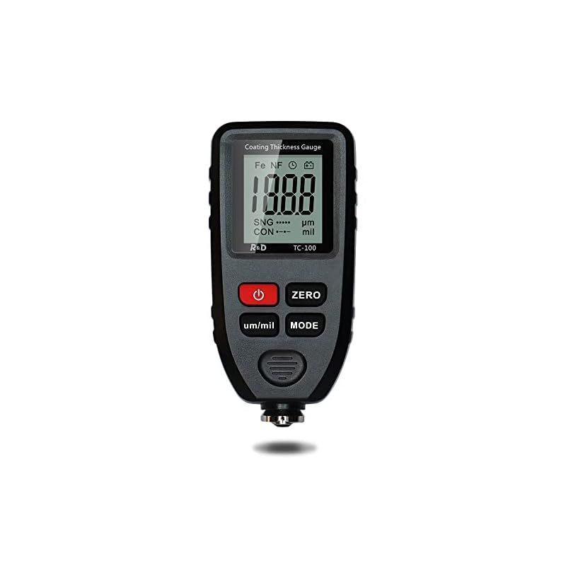 膜厚測定片手で簡単に塗装面のデジタル膜厚計 鉄系＆非鉄系のデジタル膜厚計自動車の塗装やペイント作業の塗装膜厚計のデジタル膜厚計 Black-jp 0