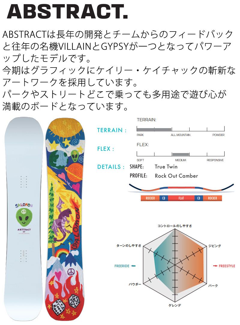 23-24 SALOMON / サロモン ABSTRACT アブストラクト メンズ レディース スノーボード パーク 板 2024 型落ち - メルカリ