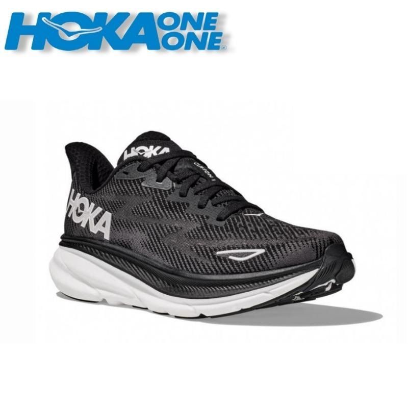 新品✨ ホカオネオネ HOKA ONE ONE CLIFTON 9 WIDE クリフトン 9 ワイド  BWHT レディース 陸上/ランニング ランニングシューズ アウトドア ハイキング 山登り 自分用 プレゼント