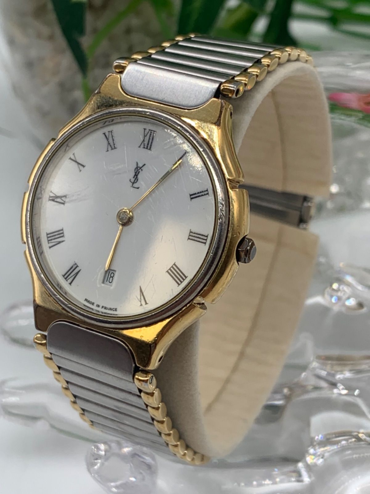 稼働品】YVES SAINT LAURENT イヴサンローラン メンズ 腕時計