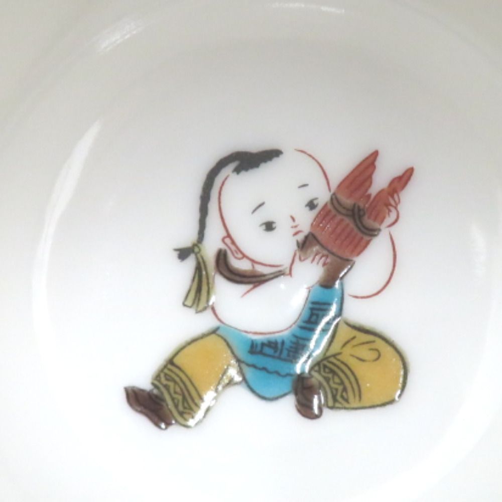 九谷焼 食器 九谷青郊 青郊窯 汲出し揃 5客組 湯呑 唐子 絵