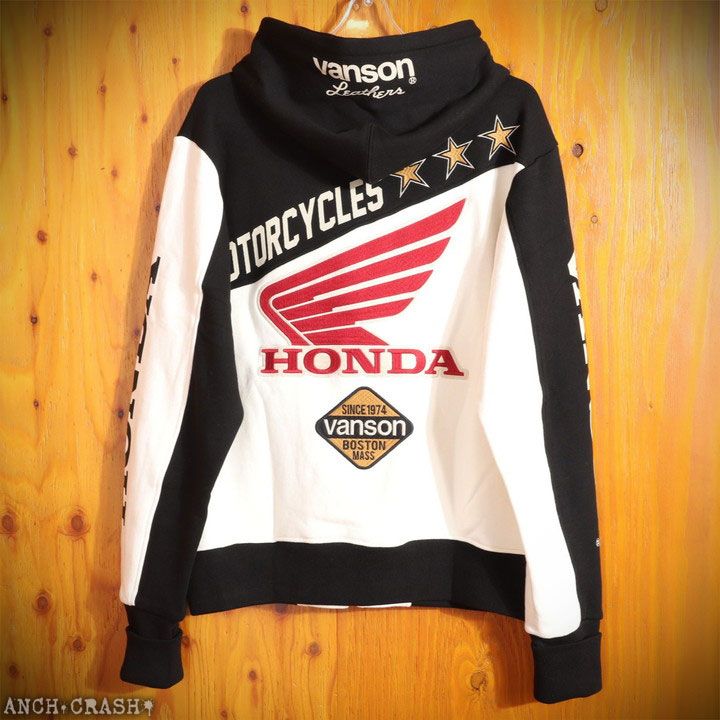 VANSON HONDA フルZIP パーカー HRV-2515 バンソン ホンダ 刺繍 - メルカリ