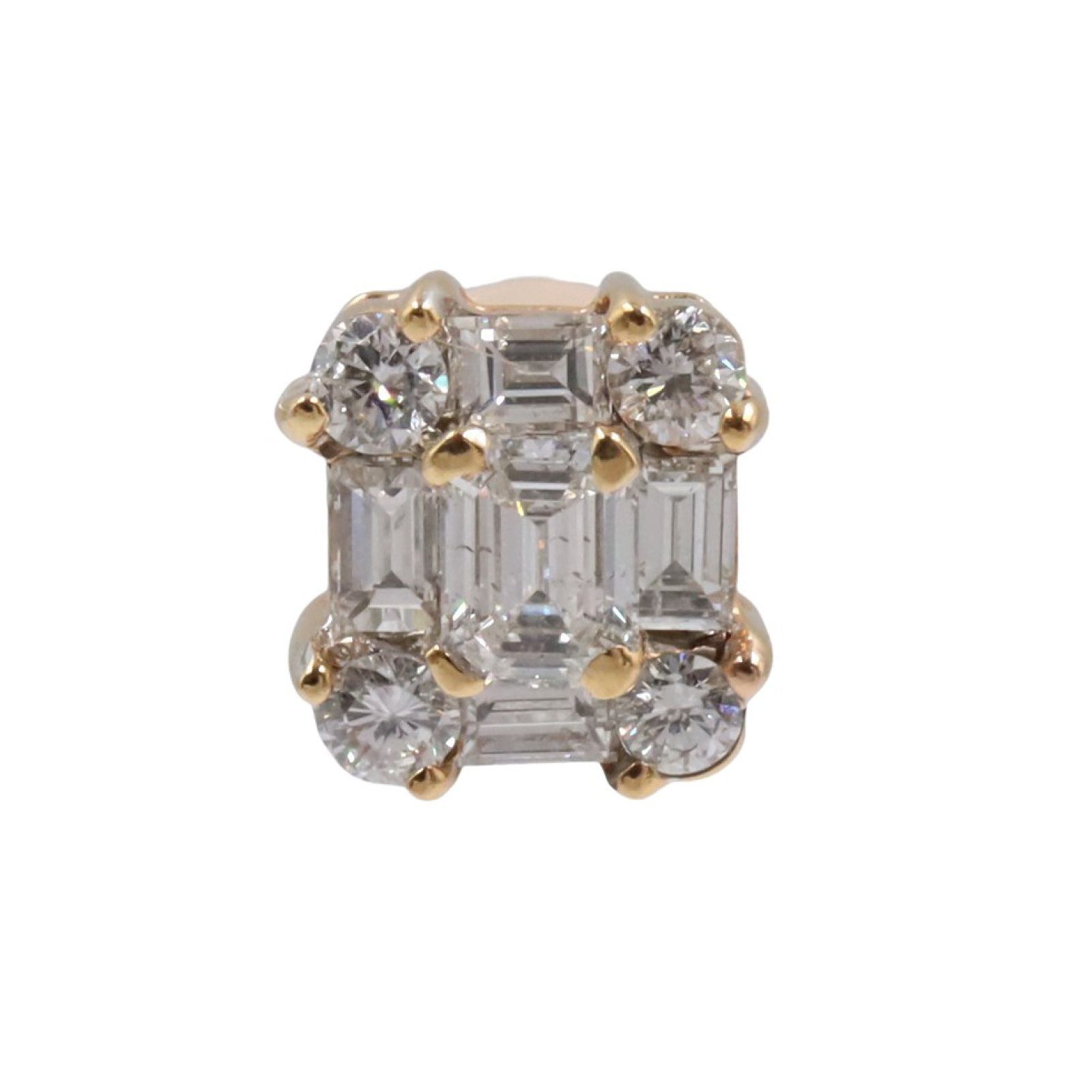 ジュエリー JEWELRY ピアス ダイヤ 片耳ピアス ﾀﾞｲﾔ 1.0g K18PG ピンクゴールド ダイヤモンド ダイヤ 片耳ピアス レディース Used A