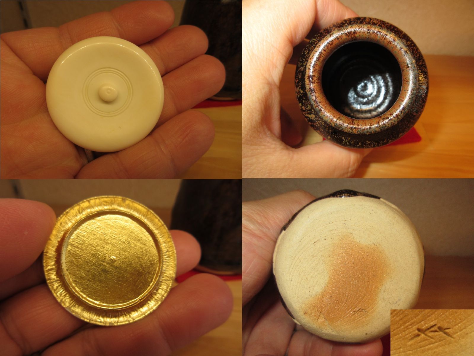 送料込【逢絢亭】茶道具 茶入 美濃焼 瀬戸 肩衝形 仕覆２点 加藤芳右衛門 共箱 逢絢亭】茶道具 茶入 美濃焼 瀬戸 肩衝形 仕覆2点 加藤芳右衛門