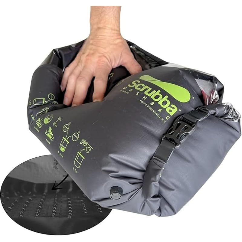 旅行用洗濯袋 Scrubba Washbag スクラバ ウォッシュバッグ 便利トラベルグッズ キャンプ 携帯用洗濯袋 ブラック