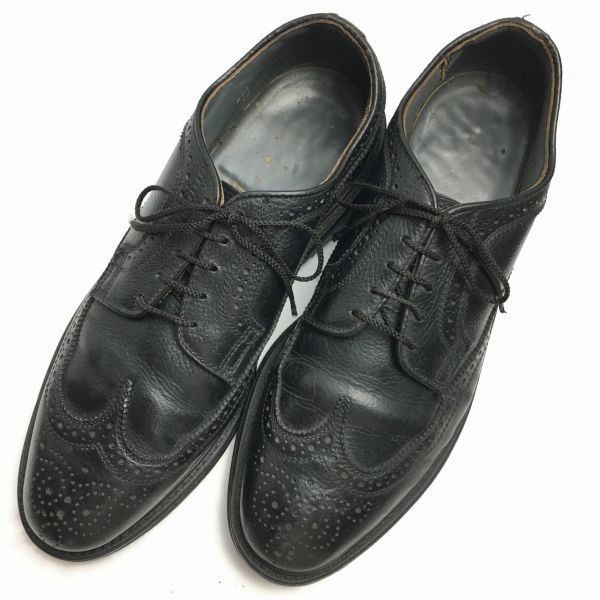 80s-90s? USA製 Vintage/ビンテージ【9.5E 27.0-27.5〈黒/BLACK/ブラック】ロングウイングチップ ビジネスシューズ  メーカー名不明 管NO.ZC-177 #BUZZBERG - メルカリ