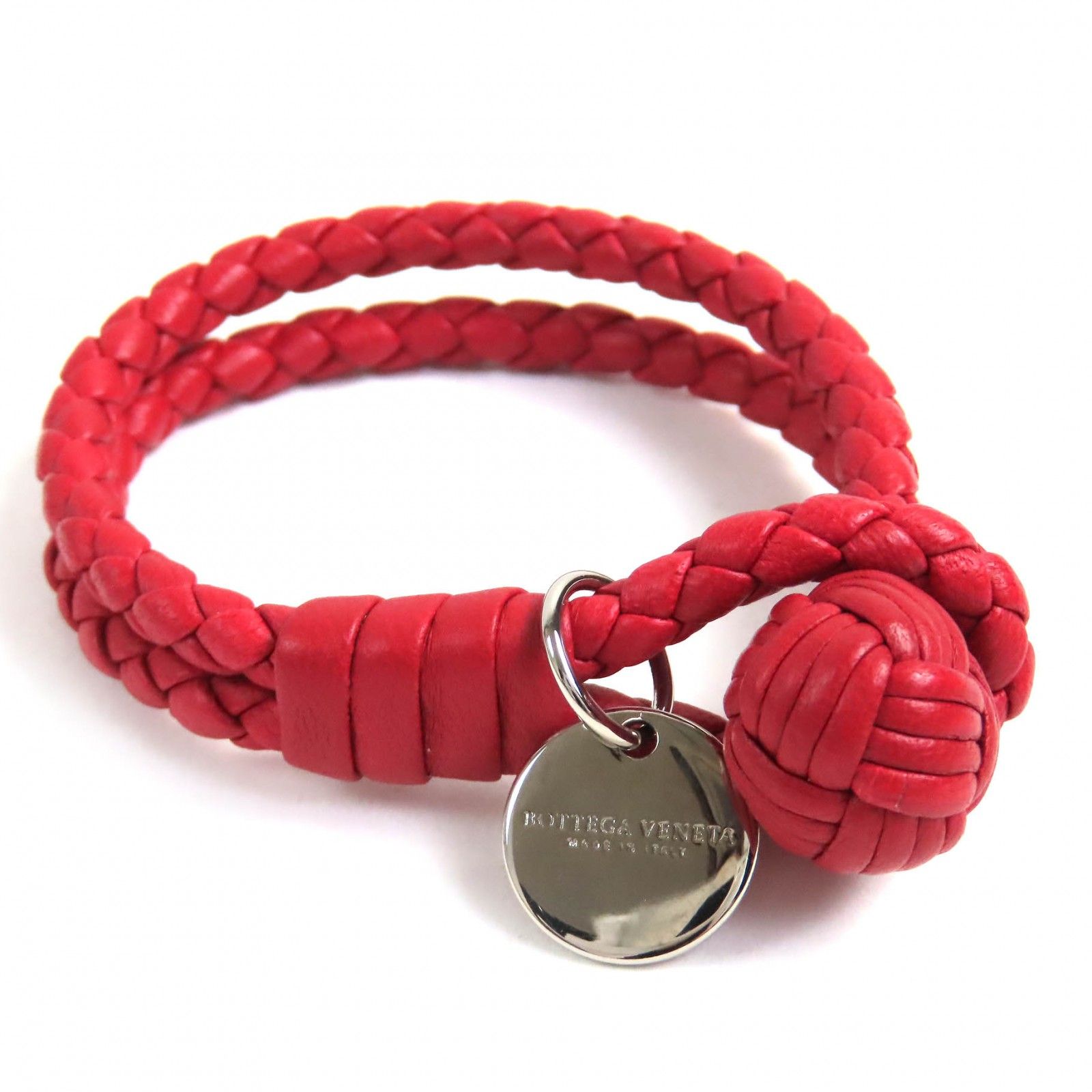極美品△BOTTEGAVENETA ボッテガヴェネタ ロゴチャーム付き