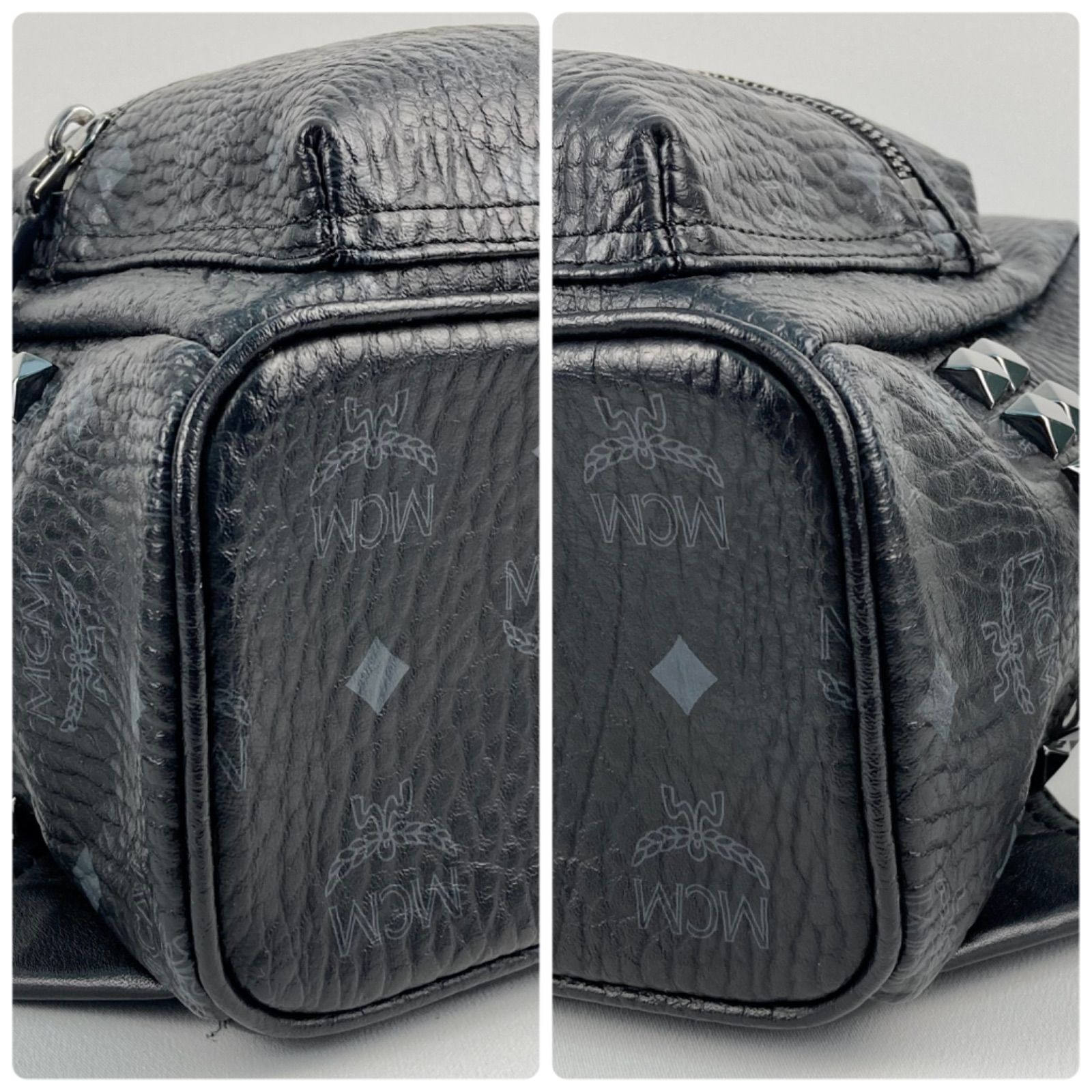 極美品】MCM スタッズリュック バックパック Stark サイドスタッズ 