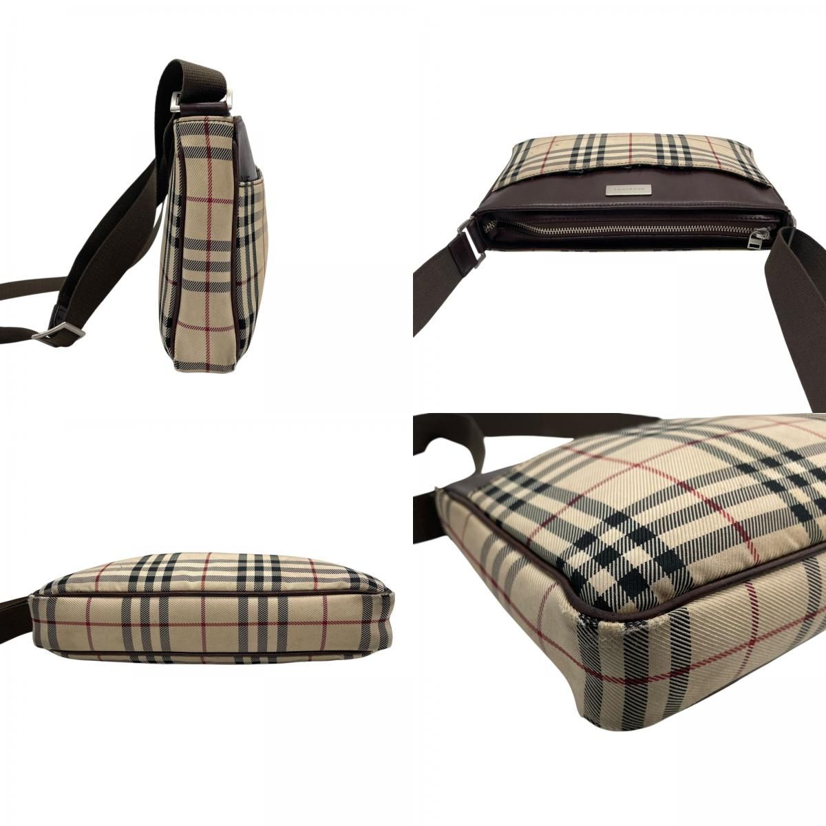 BURBERRY ショルダーバッグ TBロゴ チェックキャンバス＆レザー AB BURBERRY バーバリー TBロゴ バケットバッグ ブランドオフ PVC