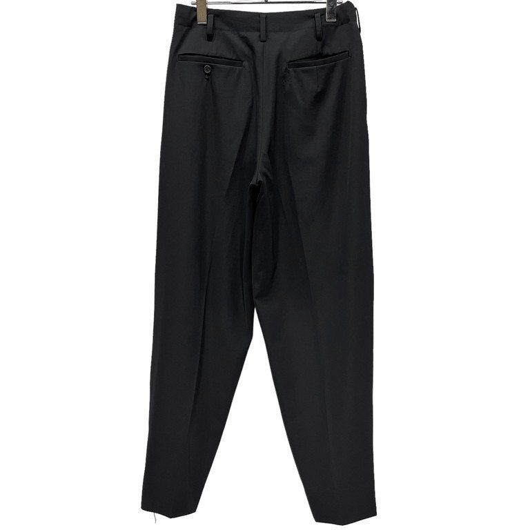 未使用に近い 90s⭐️ワイズフォーメン スラックスパンツ ウールギャバジン 黒 Y's for men ウールギャバジン内外2タックパンツ スラックス