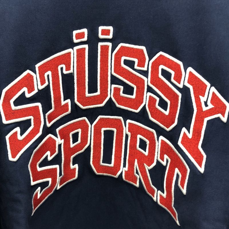 中古】STUSSY SPORT クルーネックスウェット サイズM ネイビー  