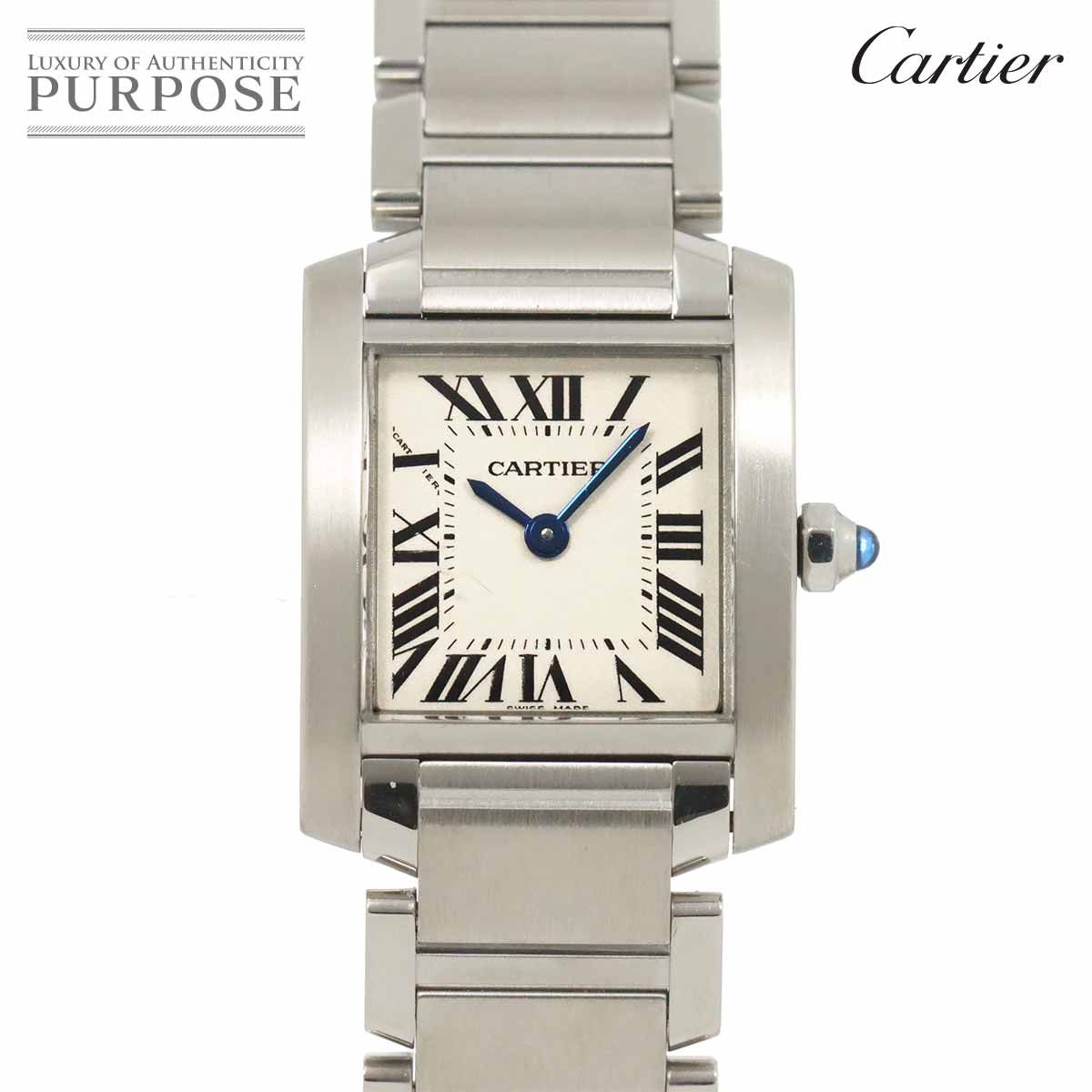 カルティエ Cartier タンクフランセーズSM W51008Q3 レディース 腕時計 アイボリー クォーツ ウォッチ Tank Francaise 90267324