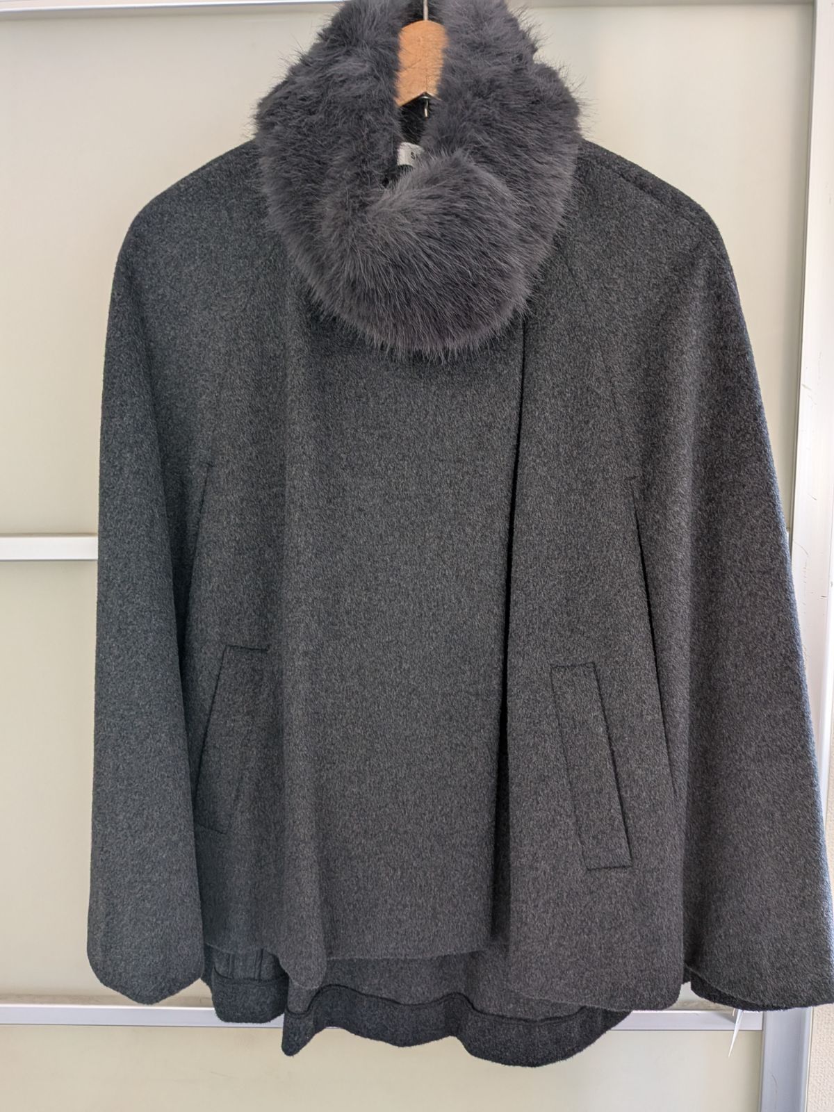 SNIDEL スナイデル ショートケープコート グレー レディース コート