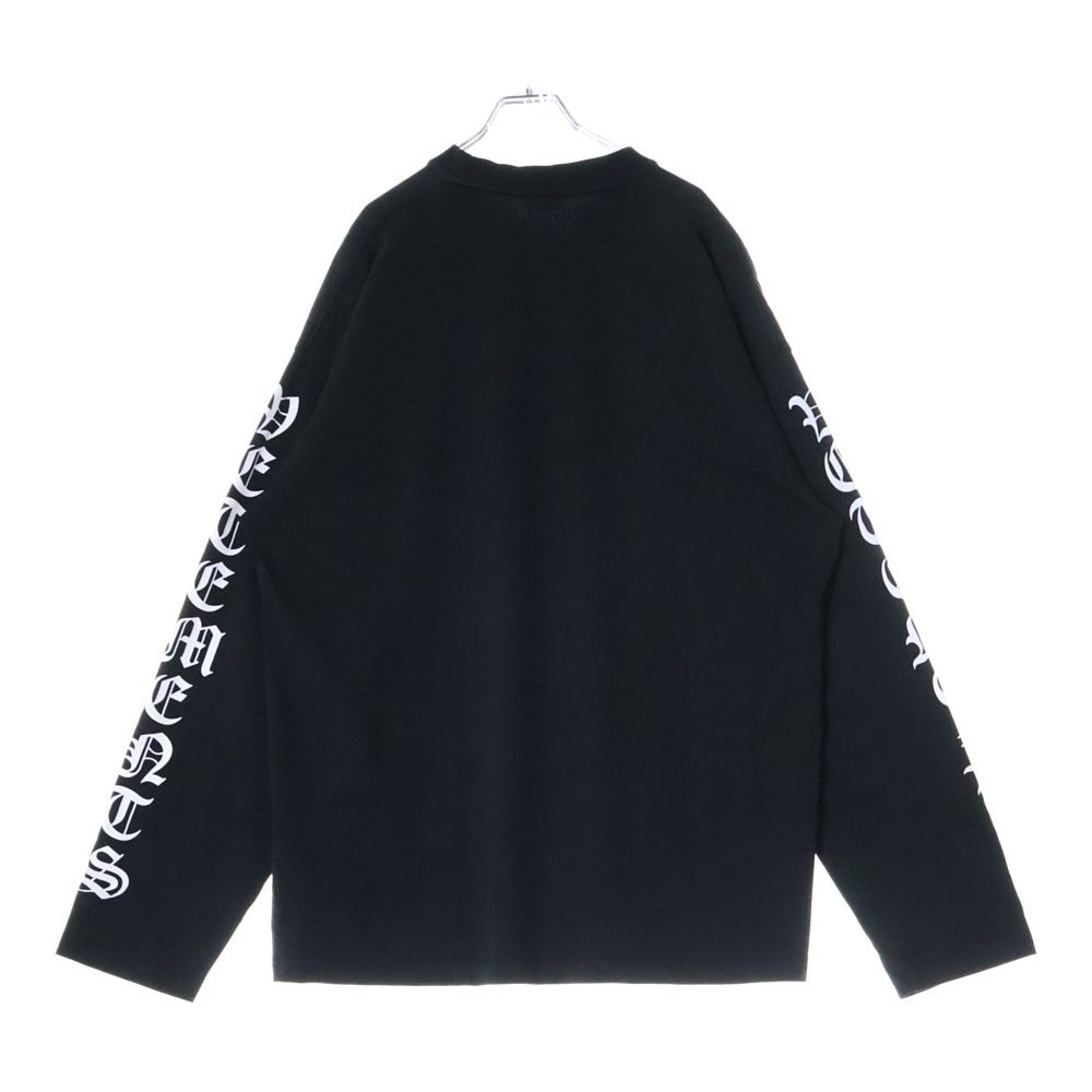 vetements ロングTシャツ　黒　ブラック VETEMENTS (ヴェトモン) 20AW Gothic Font Long sleeve Tee