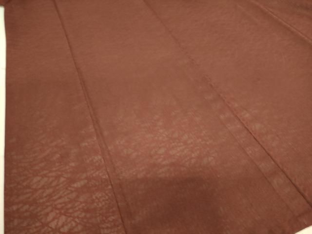 平和屋着物▽色留訪問着 無双 紗袷 紋紗×紗 葡萄茶色 正絹 逸品