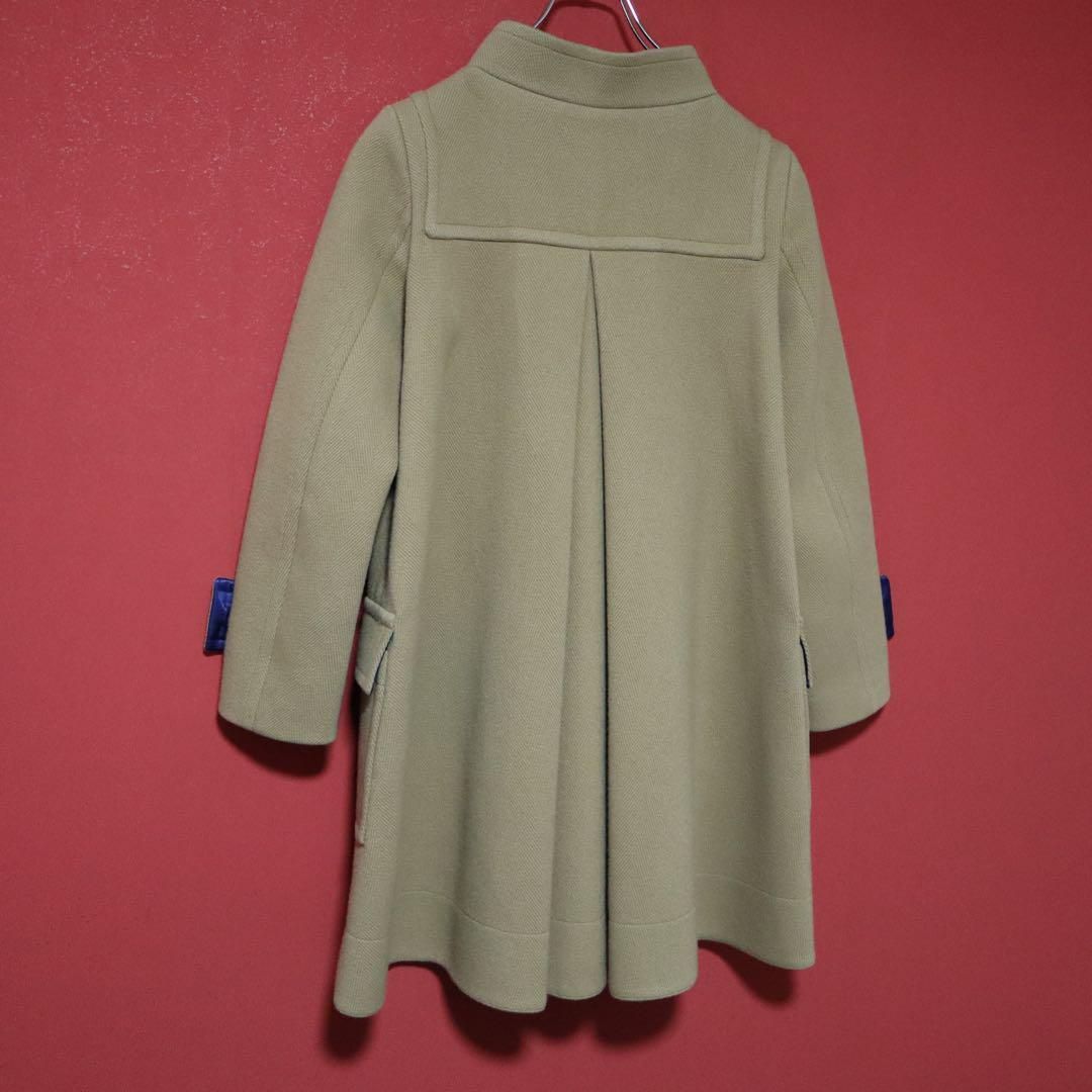 美品】sacai luck 襟デザイン ノーカラー 裏地ブルー ダッフルコート