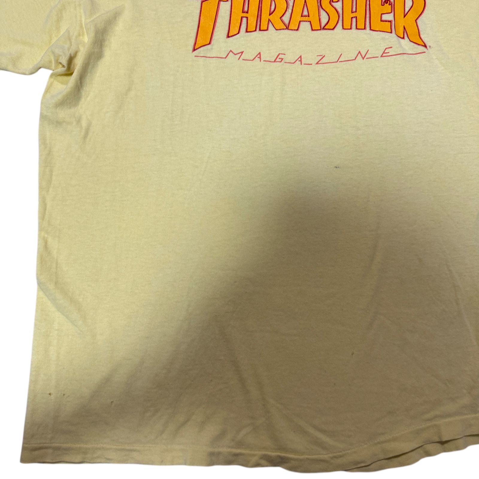 80s - 90s THRASHER フレーム ロゴ Tシャツ Lサイズ スラッシャー 