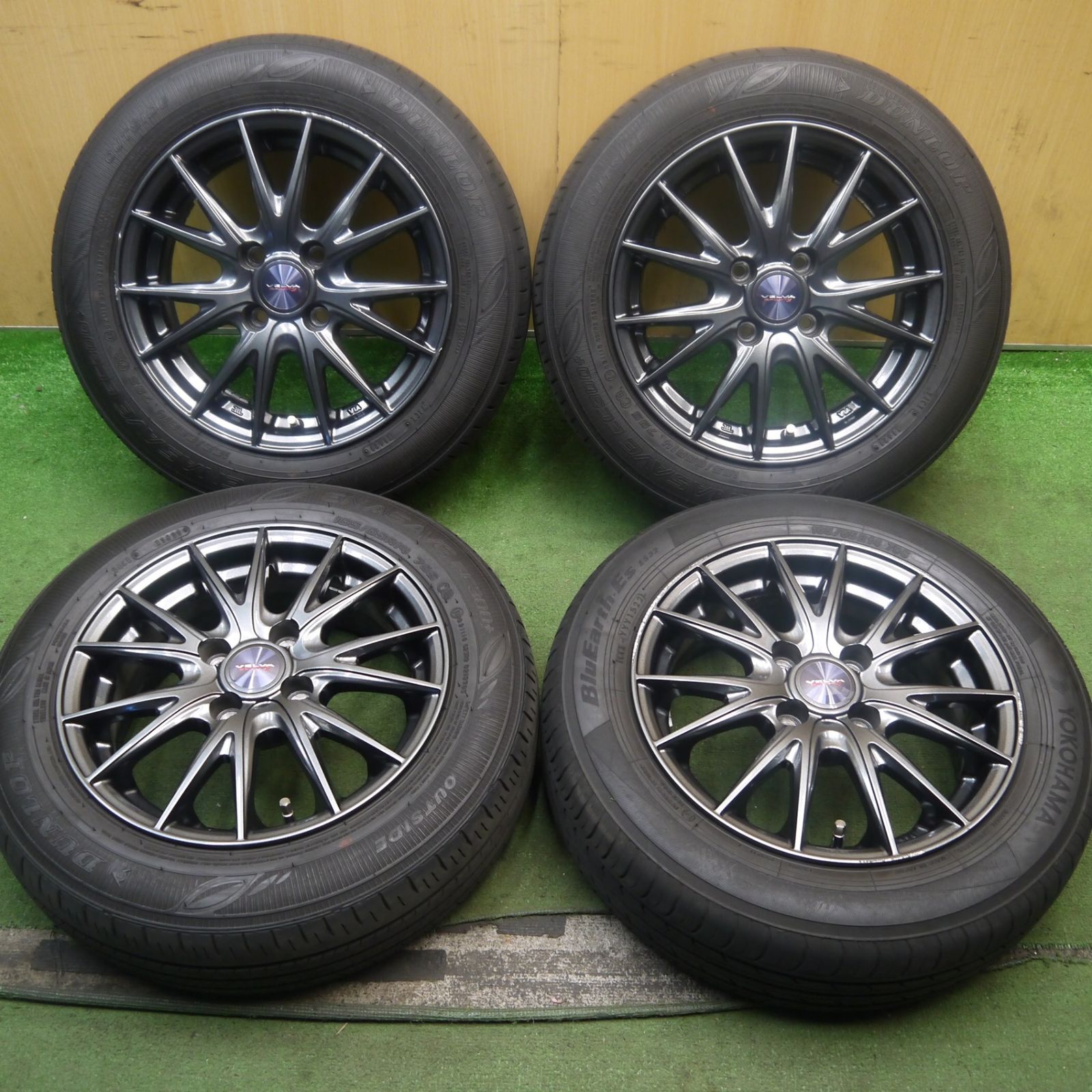 キレイ 22年 165 65R14 ダンロップ エナセーブ EC300 ヨコハマ BluEarth-ES ES32 VELVA SPORTZ ヴェルヴァ 14インチ PCD100 4H 5092401Hノ