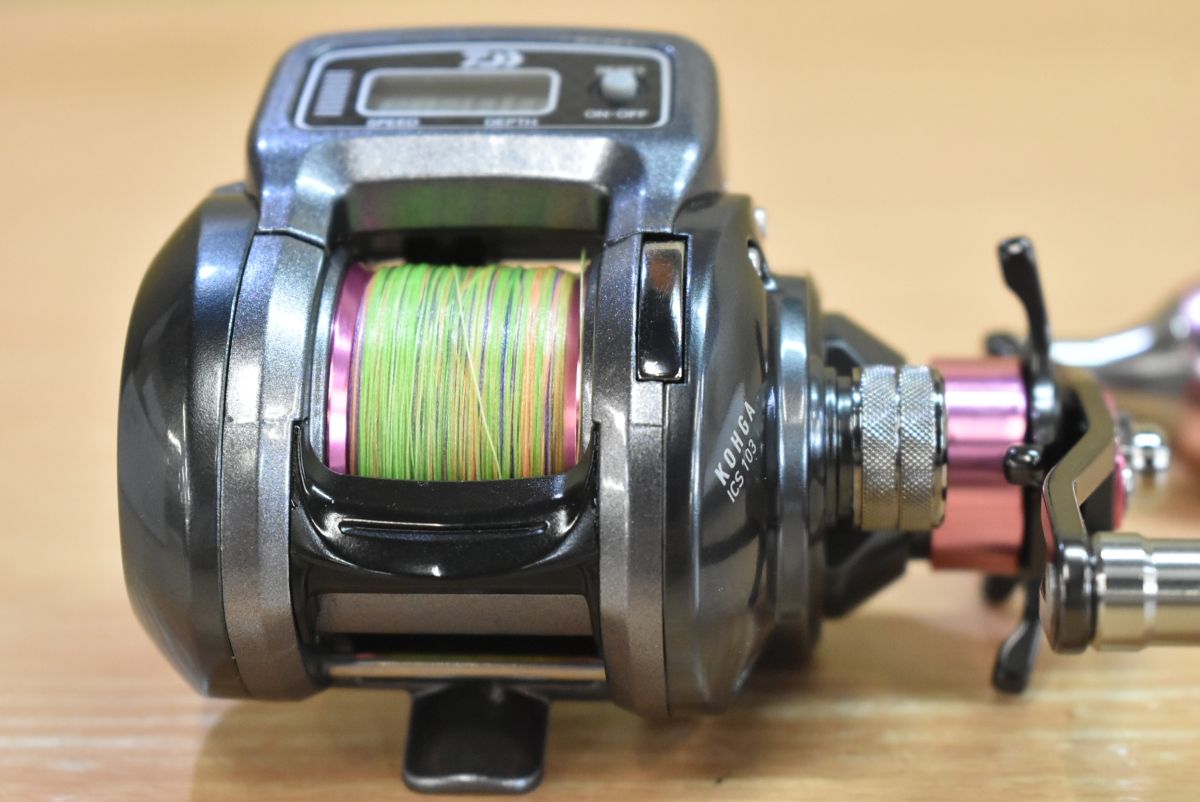 新作登場，低価 美品 DAIWA ICS 103 紅牙 KOHGA ベイトリール ダイワ 動作